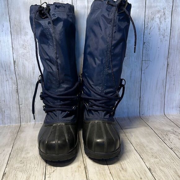 Sorel Winter Snow Boots Snow Lion 2 Women's Size 6 Blue Duck Rubber Insulated - Picture 4 of 12